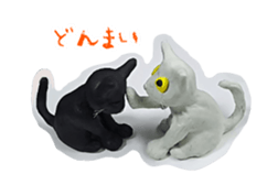 Stickers of moving clay cat sticker #12866808