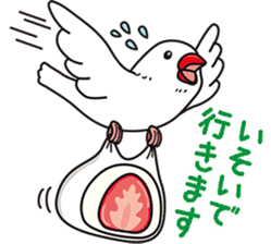 Little birds and rice cakes sticker #12868144