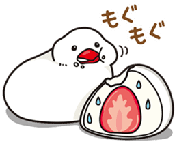 Little birds and rice cakes sticker #12868145