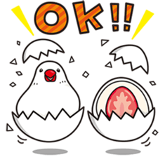 Little birds and rice cakes sticker #12868158