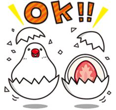 Little birds and rice cakes sticker #12868158