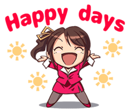 Work! Weather caster in english sticker #12869128