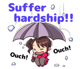 Work! Weather caster in english sticker #12869131