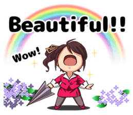 Work! Weather caster in english sticker #12869133