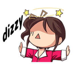 Work! Weather caster in english sticker #12869135