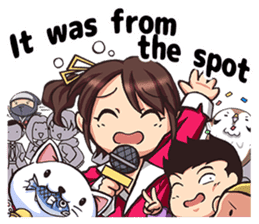 Work! Weather caster in english sticker #12869139