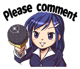 Work! Weather caster in english sticker #12869141