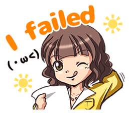 Work! Weather caster in english sticker #12869150