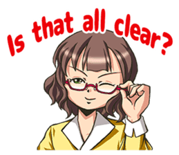 Work! Weather caster in english sticker #12869151