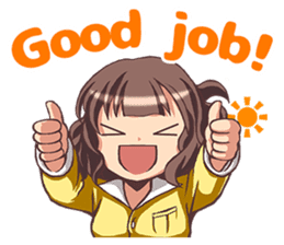 Work! Weather caster in english sticker #12869155