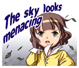 Work! Weather caster in english sticker #12869156