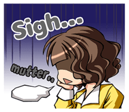 Work! Weather caster in english sticker #12869158