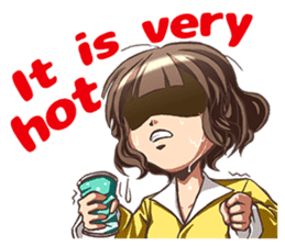 Work! Weather caster in english sticker #12869159