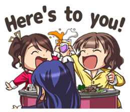 Work! Weather caster in english sticker #12869160