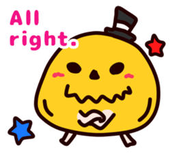 Halloween pumpkin"MICHAEL" English sticker #12869237