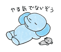 Daily life of an elephant and the mouse sticker #12871158