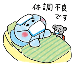 Daily life of an elephant and the mouse sticker #12871168