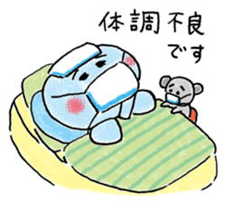 Daily life of an elephant and the mouse sticker #12871168