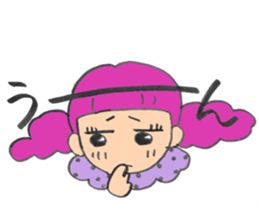 hair pink girl sticker sticker #12871296