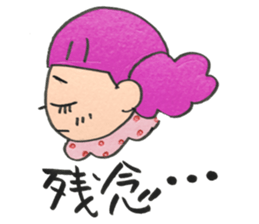 hair pink girl sticker sticker #12871297