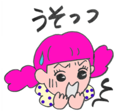 hair pink girl sticker sticker #12871298