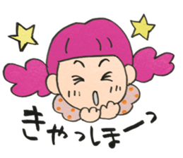 hair pink girl sticker sticker #12871299