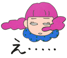 hair pink girl sticker sticker #12871300