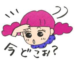 hair pink girl sticker sticker #12871301