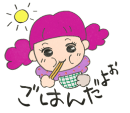 hair pink girl sticker sticker #12871303