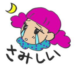 hair pink girl sticker sticker #12871304