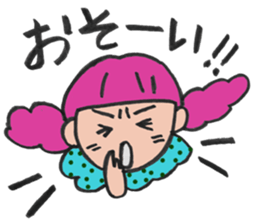 hair pink girl sticker sticker #12871309