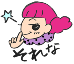hair pink girl sticker sticker #12871313