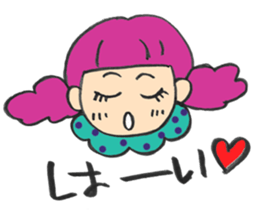 hair pink girl sticker sticker #12871314