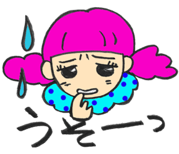 hair pink girl sticker sticker #12871315