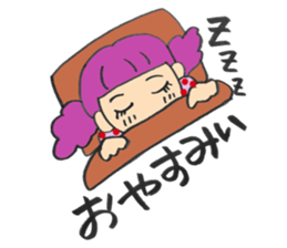 hair pink girl sticker sticker #12871317