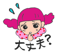 hair pink girl sticker sticker #12871319