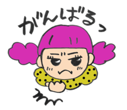 hair pink girl sticker sticker #12871320