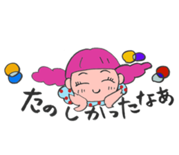 hair pink girl sticker sticker #12871323