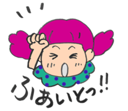 hair pink girl sticker sticker #12871324
