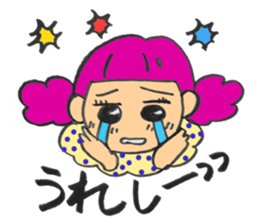 hair pink girl sticker sticker #12871326