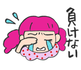 hair pink girl sticker sticker #12871327