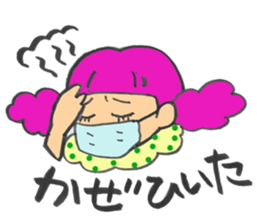 hair pink girl sticker sticker #12871328