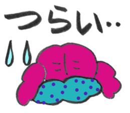 hair pink girl sticker sticker #12871333