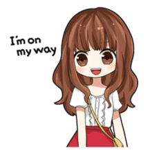 Girls to convey a message(English) sticker #12872350
