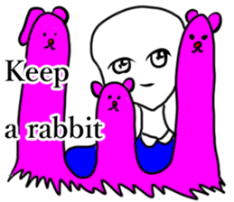 Many hair girl(mild) sticker #12873612