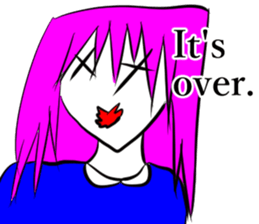 Many hair girl(mild) sticker #12873619