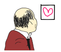 Back shot of bald head man sticker #12874770