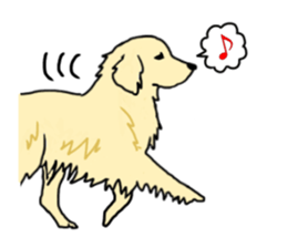 My lovely dog is Golden Retriever sticker #12874837