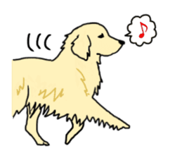 My lovely dog is Golden Retriever sticker #12874837