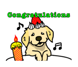 My lovely dog is Golden Retriever sticker #12874859